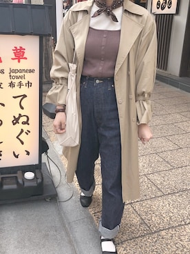 「カンフーシューズ」｜miyuさん（レディース・163cm）の春コーディネート