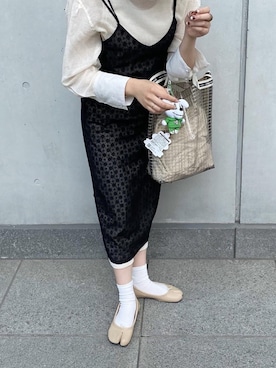 「ISOOK（アイスー）のアイテム（ワンピース/ドレス）」を使った、miyuさん（レディース・163cm）の夏コーディネート