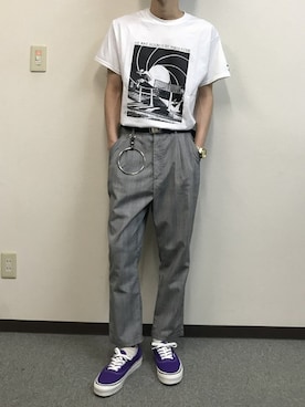 「AlexanderLeeChang（アレキサンダーリーチャン）のアイテム（トップス）」を使った、ROOPTOKYO　TO-YOさん（メンズ・175cm）の夏コーディネート