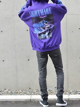 「LONELY/論理（ロンリー）のアイテム（トップス）」を使った、ROOPTOKYO　TO-YOさん（メンズ・175cm）の冬コーディネート