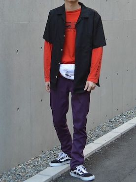 「Guess（ゲス）のアイテム」を使った、ROOPTOKYO　TO-YOさん（メンズ・175cm）の春コーディネート