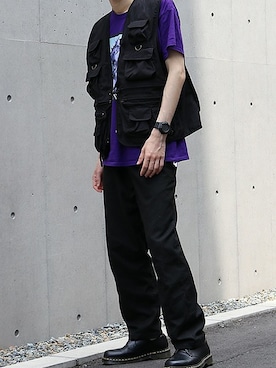 「G-SHOCK」｜「アイテム（ブーツ）」を使った、ROOPTOKYO　TO-YOさん（メンズ・175cm）の夏コーディネート