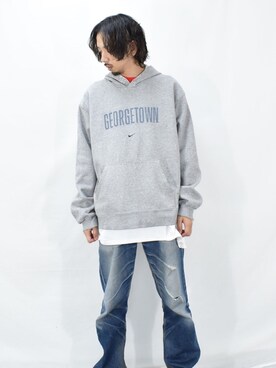 Nike ナイキ のパーカー グレー系 を使った人気ファッションコーディネート Wear