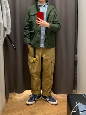 「OLD NAVY（オールドネイビー）のアイテム（ジャケット/アウター）」を使った、21zhangさん（メンズ・165cm）の冬コーディネート