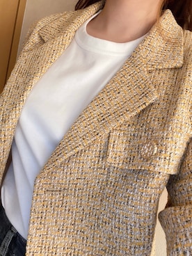 「UNE MANSION（ユヌマンション）のアイテム（ジャケット/アウター）」を使った、velleさん（レディース・155cm）の冬コーディネート