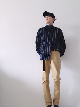 「newhattan（ニューハッタン）のWEGO/NEWHATTAN LOWキャップ（キャップ）」を使った、よっしーさん（メンズ・175cm）の春コーディネート