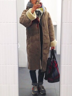 m-aさん（レディース・155cm）の冬コーディネート