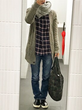 m-aさん（レディース・155cm）の冬コーディネート