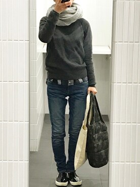 m-aさん（レディース・155cm）の冬コーディネート