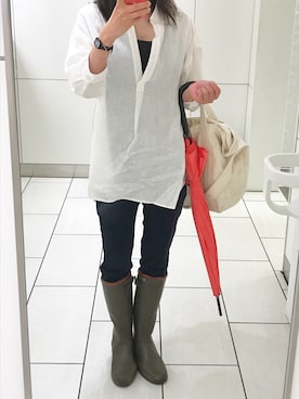 「ラバーブーツ」｜m-aさん（レディース・155cm）の夏コーディネート