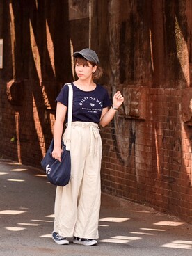 「Fuente （フェンテ）のアイテム」を使った、これのぶ ゆうさん（レディース・157cm）の秋コーディネート