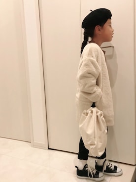 「green label relaxing（グリーンレーベルリラクシング）のアイテム（その他アウター）」を使った、misakiさん（キッズ・110cm）の冬コーディネート