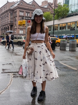 「chic」｜「アイテム（シャツワンピース）」を使った、amberchauさん（レディース・155cm）の春コーディネート