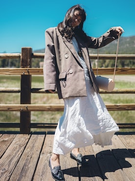 「BLACK CRANE（ブラッククレーン）のアイテム」を使った、amberchauさん（レディース・155cm）の春コーディネート