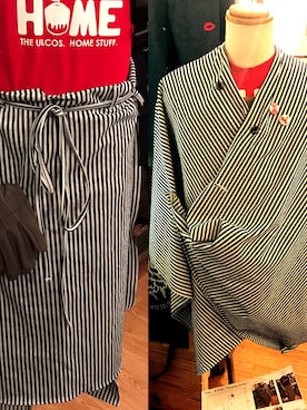 「アウトドアミックス」｜「アイテム（オールインワン・サロペット）」を使った、林 ユタカさん（メンズ・182cm）の春コーディネート