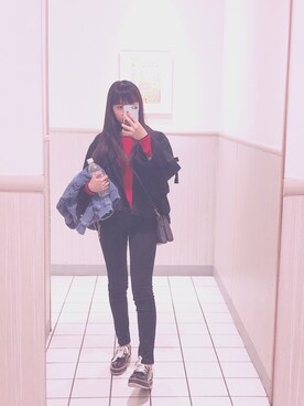 「アイテム（ブーティ）」を使った、のぞみさん（レディース・157cm・10代）の春コーディネート