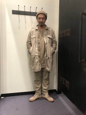 「ベージュコーデ」｜HALさん（メンズ・168cm・40代）の春コーディネート