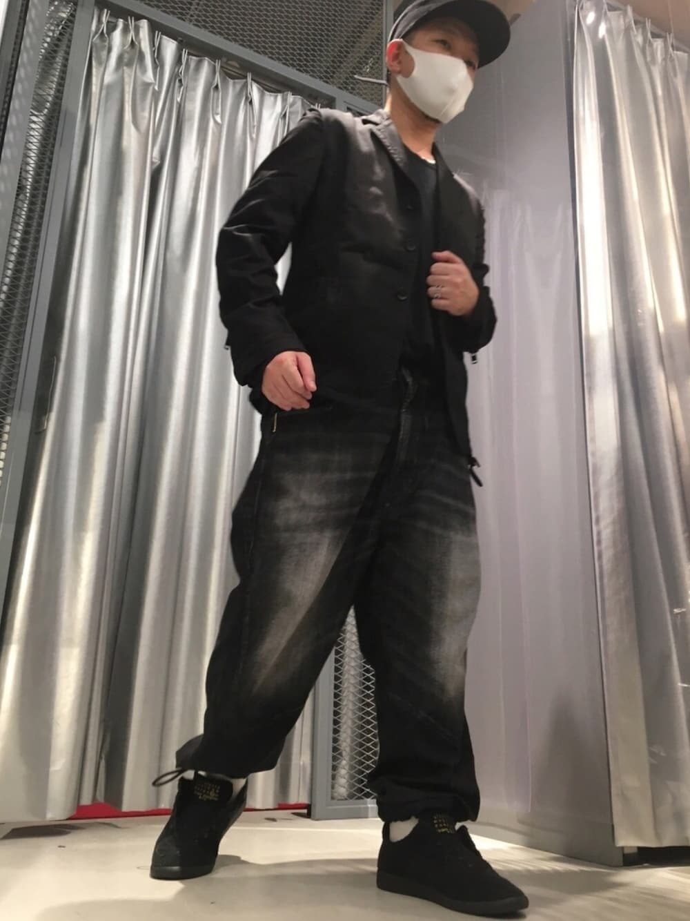 ディーゼル テーラードジャケット ＬDIESEL ジョグジーンズ NYACK JOGGJEANS デニムジャケットジョグジーンズ｜ブラック