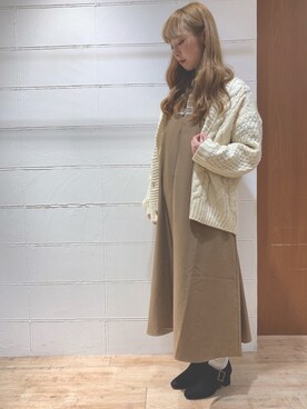 「Samansa Mos2 blue（サマンサモスモスブルー）のアイテム（ブーティ）」を使った、kanakoさん（レディース・158cm）の秋コーディネート