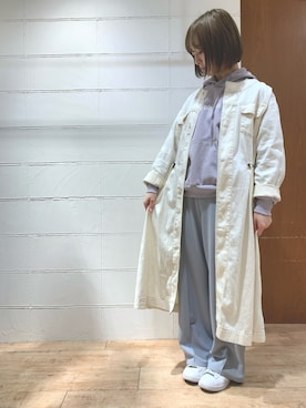 「Samansa Mos2 blue（サマンサモスモスブルー）のアイテム（その他アウター）」を使った、kanakoさん（レディース・158cm）の春コーディネート