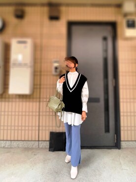 AMERI(アメリ)の「FLARE SHIRT WITH VEST(シャツ/ブラウス)」 - WEAR