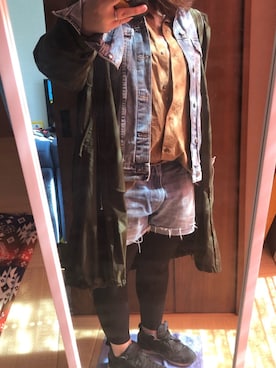 「CHAPTER WORLD PREMIUM（チャプターワールドプレミアム）のアイテム（シューズ）」を使った、Yumam♡haruさん（レディース・165cm）の春コーディネート
