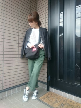 「Planet blue world（プラネットブルーワールド）のアイテム」を使った、Ka-naさん（レディース・157cm）の春コーディネート