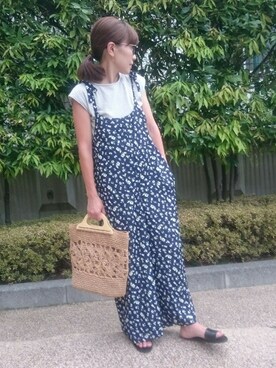 「SFW（エスエフダブリュー）のアイテム（サンダル）」を使った、Ka-naさん（レディース・157cm）の夏コーディネート