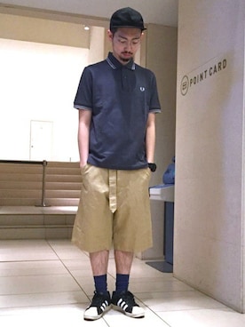 「SHIPS JET BLUE（シップスジェットブルー）のアイテム（ポロシャツ）」を使った、佐藤さん（メンズ・172cm）の春コーディネート