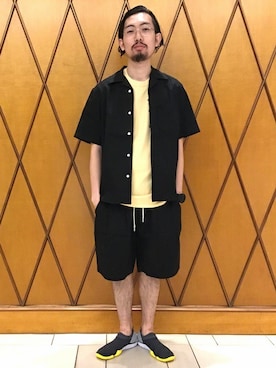 「SHIPS JET BLUE（シップスジェットブルー）のアイテム（シャツ/ブラウス）」を使った、佐藤さん（メンズ・172cm）の夏コーディネート