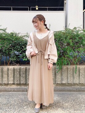 「Crisp（クリスプ）のアイテム（マウンテンパーカー）」を使った、やまざきさん（レディース・149cm）の春コーディネート