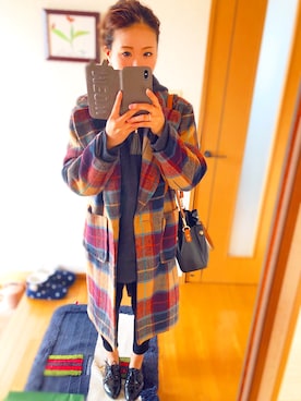 「AZUL by moussy（アズールバイマウジー）のストレッチツイルスキニーパンツ（その他パンツ）」を使った、saki︎☺︎❤︎さん（レディース・158cm）の秋コーディネート