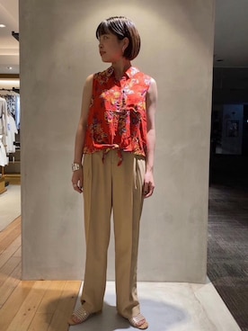 川添(kawazoe)さん(レディース・158cm)の春コーディネート