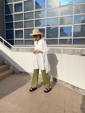 川添（kawazoe）さん（レディース・158cm）の夏コーディネート