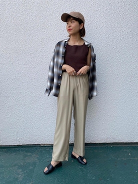 川添（kawazoe）さん（レディース・158cm）の夏コーディネート