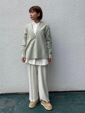 川添（kawazoe）さん（レディース・158cm）の冬コーディネート