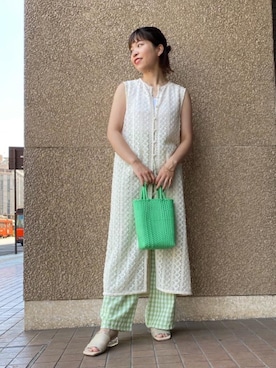 川添（kawazoe）さん（レディース・158cm）の夏コーディネート