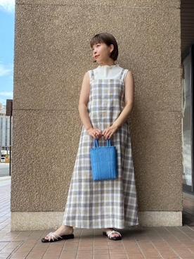 川添（kawazoe）さん（レディース・158cm）の夏コーディネート