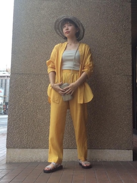 川添(kawazoe)さん(レディース・158cm)の夏コーディネート