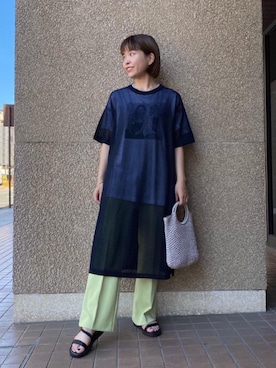 川添(kawazoe)さん(レディース・158cm)の夏コーディネート