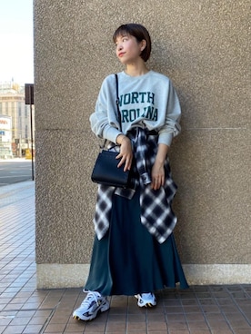 川添（kawazoe）さん（レディース・158cm）の夏コーディネート