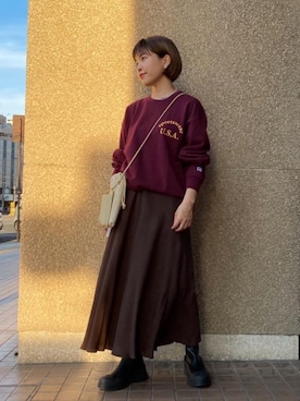 川添（kawazoe）さん（レディース・158cm）の秋コーディネート