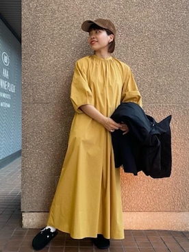 「RECOMMEND  ITEM STYLING」｜「アイテム（帽子）」を使った、川添（kawazoe）さん（レディース・158cm）の秋コーディネート