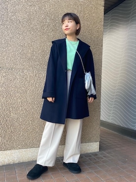 「RECOMMEND  ITEM STYLING」｜「アイテム（スリッポン）」を使った、川添（kawazoe）さん（レディース・158cm）の秋コーディネート