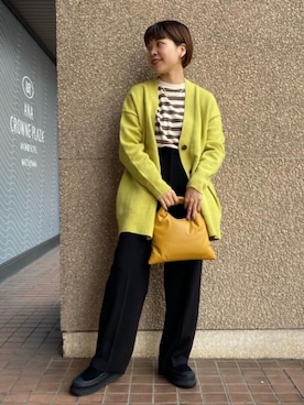 「RECOMMEND  ITEM STYLING」｜「アイテム（スリッポン）」を使った、川添（kawazoe）さん（レディース・158cm）の秋コーディネート