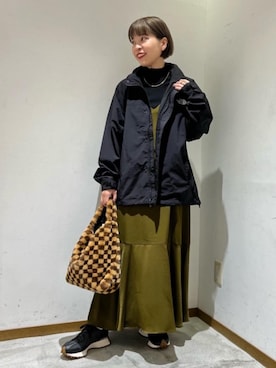 「RECOMMEND  ITEM STYLING」｜「アイテム（ワンピース/ドレス）」を使った、川添（kawazoe）さん（レディース・158cm）の秋コーディネート