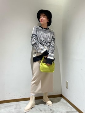「RECOMMEND  ITEM STYLING」｜「アイテム（帽子）」を使った、川添（kawazoe）さん（レディース・158cm）の秋コーディネート