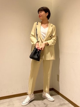 「RECOMMEND  ITEM STYLING」｜「アイテム（ジャケット/アウター）」を使った、川添（kawazoe）さん（レディース・158cm）の冬コーディネート