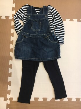「むすめコーデ」｜「アイテム（オールインワン・サロペット）」を使った、yukaさん（キッズ・90cm）の春コーディネート