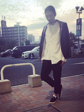 「kith」｜「アイテム（スリッポン）」を使った、Kengo Ⓜ︎さん（メンズ・185cm）の秋コーディネート